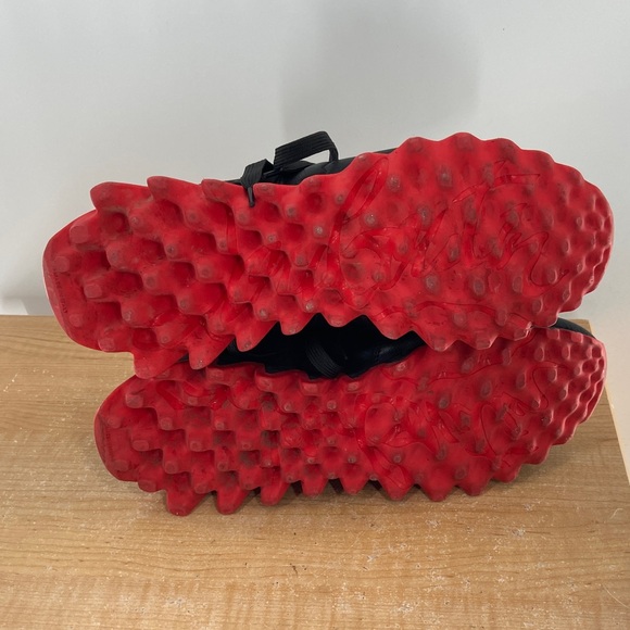 Christian Louboutin Black and Red Loubishark Zigzag Sneakers Size 10.5 - Picture 6 of 6